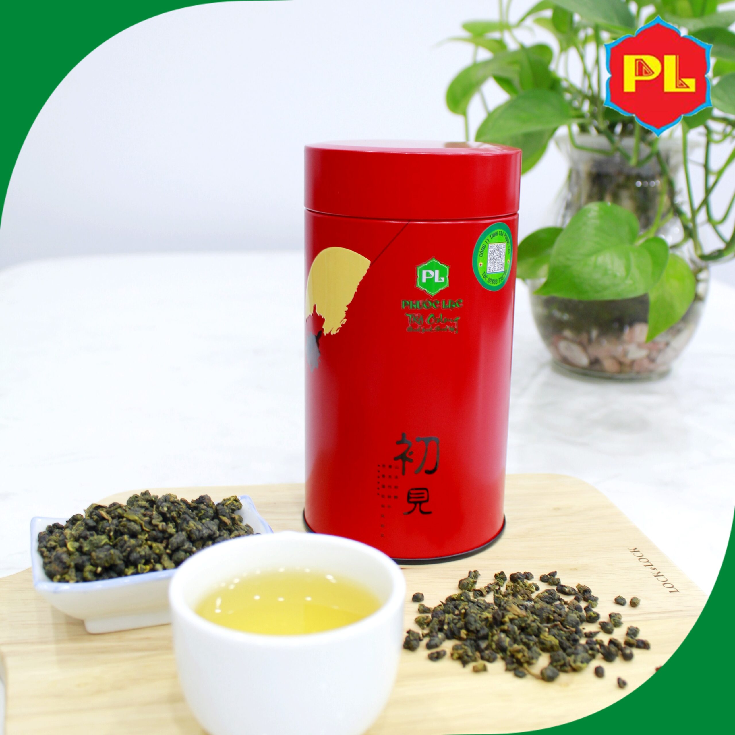 Hộp trà Oolong Kim Tuyên Cao Cấp hộp thiếc