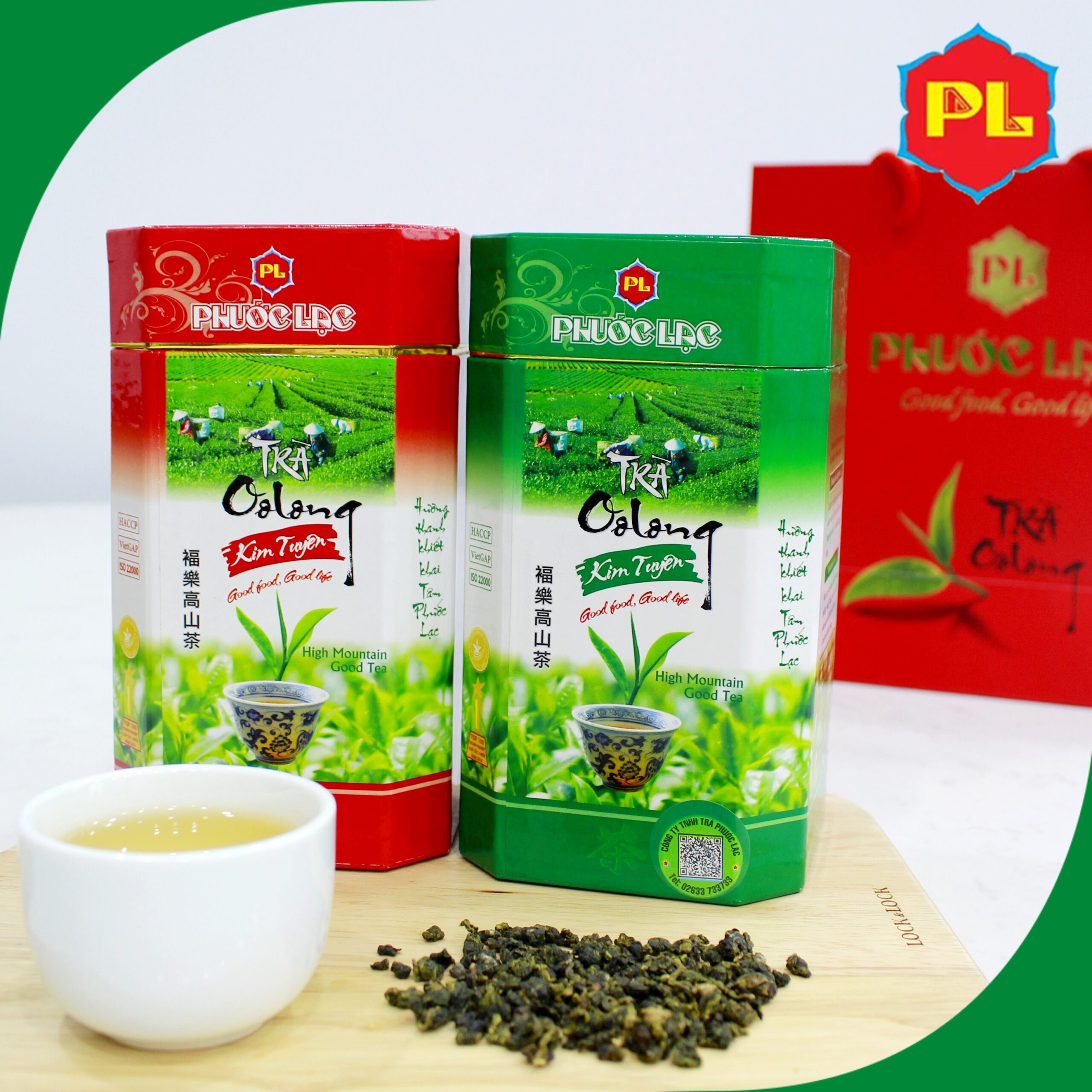 Hộp trà Oolong Kim Tuyên 250g giấy